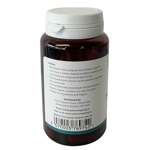 Optimum Ageing OptimumAgeing Advanced Berberine HCl 500mg with Turmeric & Black Pepper – Metabolism & Digestive Support – High Absorption Formula – Non-GMO, Gluten-Free – 60 Vegan Capsules