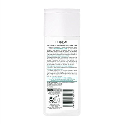 L'Oreal Paris Solution Cleansing Water Cleansing Skin Normal to Combination Skin L 'Oréal Paris – Pack of 2