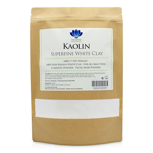Innovative Naturopathics Kaolin - Pharmaceutical Grade - Superfine White Clay - 600g Packet