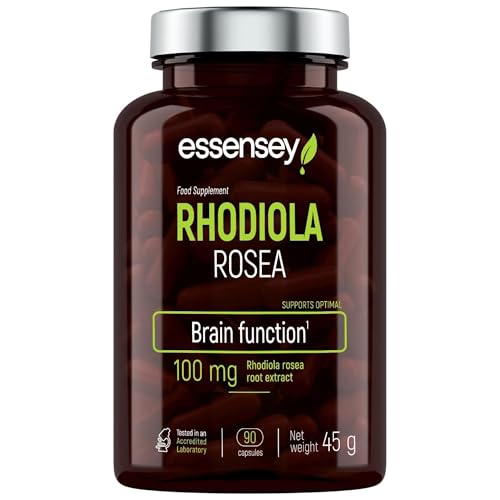 ESSENSEY Essensey Rhodiola Rosea Extract - 100mg - Enhancement of Cognitive Function and Circulatory Support | Optimal Brain and Gastrointestinal Function | Supplement | 90 Vegetarian Capsules