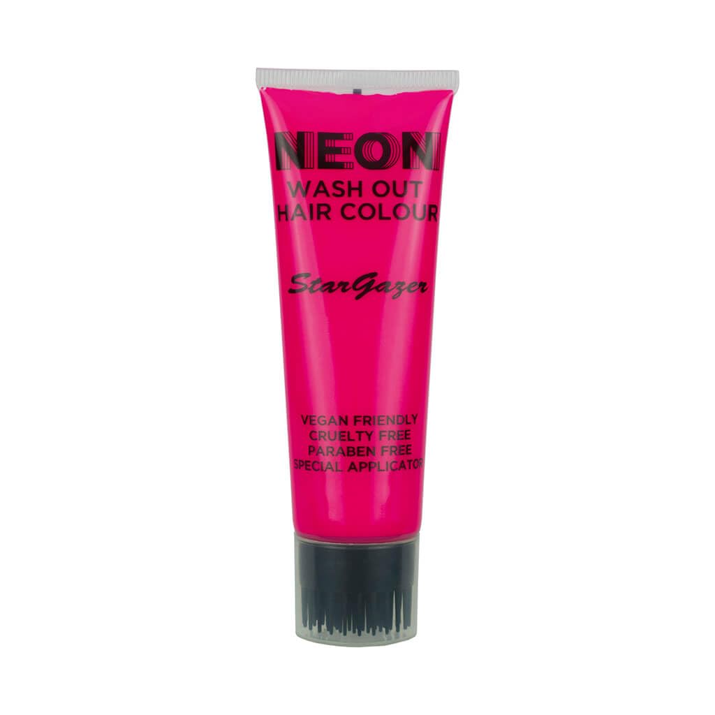 Stargazer Neon UV-Reactive Wash Out Hair Colour, Super Vibrant Colour, Pink
