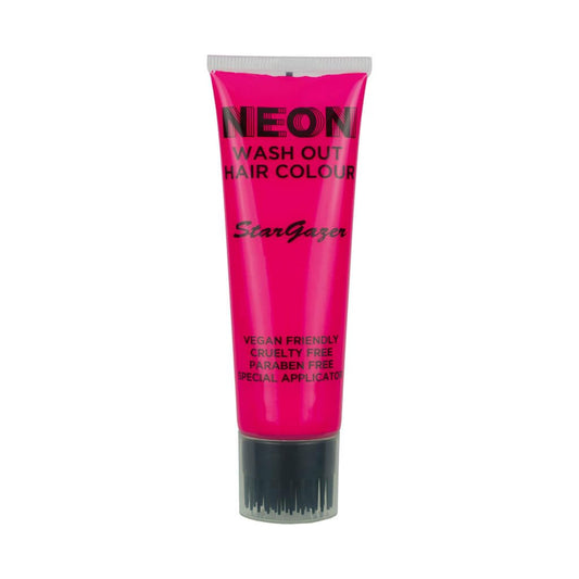Stargazer Neon UV-Reactive Wash Out Hair Colour, Super Vibrant Colour, Pink