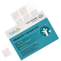 Patch Aid Vitamin D with Calcium - 30 Daily Topical Patches. 100% Natural & Vegan. Allergy & Filler Free. High Absorption and More bioavailable. Suitable for Sensitive stomachs & bariatric.