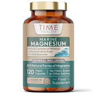 Time Health Marine Magnesium Purified Sea Water & Trace Minerals EU Source 308mg of Magnesium (120 Capsule Pouch)
