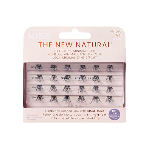 KISS The New Natural Trio Lashes False Eyelashes Clusters 02, 24 Wisps