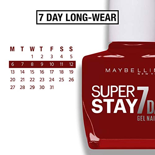 Maybelline Forever Strong Superstay Nail Polish, 06 Deep Red