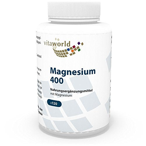 Vita World Magnesium 400Mg 120 Capsules Made in Germany
