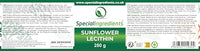SPECIAL INGREDIENTS Sunflower Lecithin Powder 250g Premium Quality, Vegan, Non-GMO, Gluten Free – Recyclable Container
