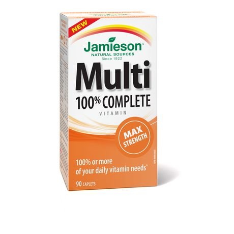 Jamieson 100% Complete Multivitamin Max Strength Formula, 90 caps