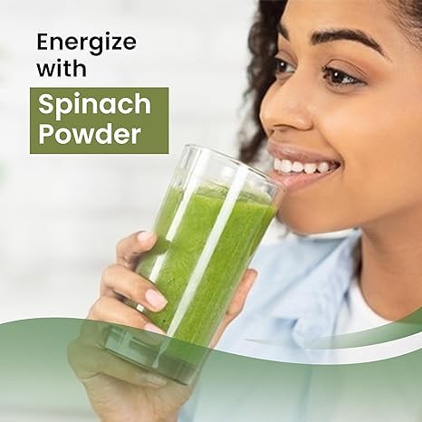 Herbal Magic's Organic Spinach Powder Green Superfood for Smoothies,Juice, Baking Free from Fillers & preservatives of&G Organic Certified (200g (Pack of 1))