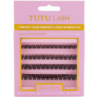 TUTU LASH Tutu Lash Caramel Lashes Brown DIY Cluster Lashes ALL OUT 56 x cluster lashes self application easy to apply lashes lash cluster box re-usable vegan (All Out Brown Cluster Lashes)