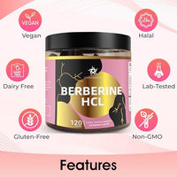 TERRAMOON Berberine HCL 98% 120 Gummies, 4 Month Supply, Mixed Berries Flavour, with Ceylon Cinnamon and Turmeric Extract
