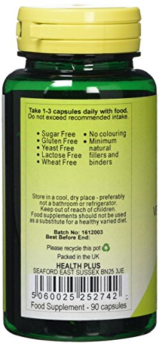 Health Plus Lecithin 550mg Memory Plant Supplement - 90 Gelatin Free Capsules