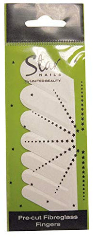 Star Nails Pre-cut Fibreglass Finger Strips - 10 x Sets of 7 Finger Sizes