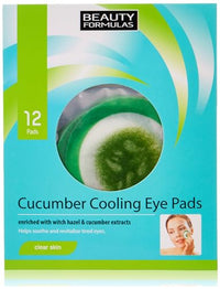 Beauty Formulas Clear Skin Cucumber Cooling Eye Pads 12'S