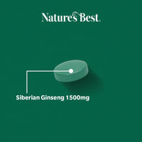 NATURE'S BEST Nature's Best Siberian Ginseng 1500mg - Highly Researched Adaptogen - UK Made - 60 Tablets (2 Months' Supply)