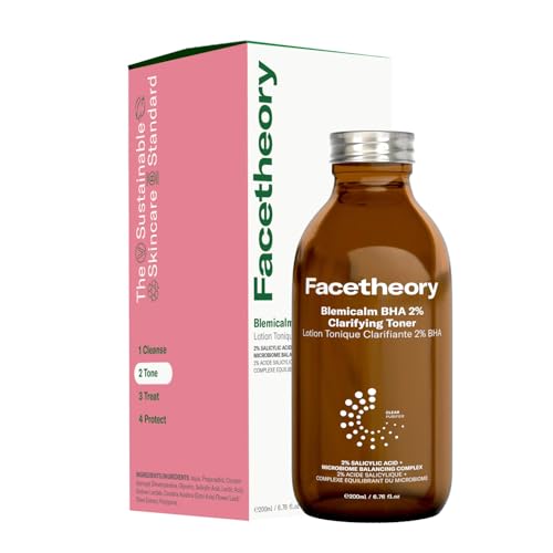 facetheory Blemicalm BHA 2% Clarifying Toner with 2% salicylic Acid and microbiome Balancing Complex