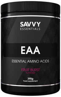 Savvy Nutrition Savvy Essentials EAA's 390g - Fruit Burst | Increase Muscle Protein Synthesis | Muscle Recovery | Intra & Post Workout |