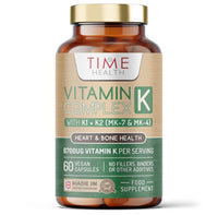Vitamin K Complex | High Strength 6700ug Per Serving | 60 Capsules | Triple Mix K1 + K2 (MK-7 + MK-4) | Heart & Bone Support | Additive Free | UK Made to GMP Standards | Vegan (60 Count (Pack of 1))