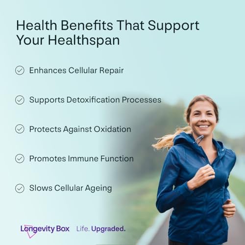 Longevity Box Ultimate 8 Glutathione Supplement - 120 Capsule of Advanced Antioxidant Formula with NAC, Vitamin C, Selenium, ALA, BioThistle, Piperine & Vitamin E | Cellular Detox, Immune Support, & Healthy Ageing