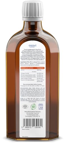 OSAVI Osavi Super Omega + D3, 2900mg Omega 3 (Lemon) - 250 ml.