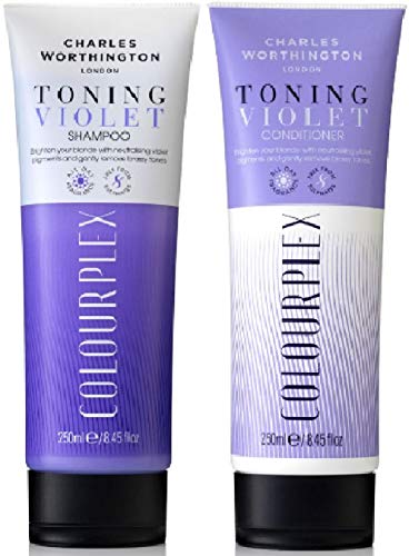 Charles Worthington Colourplex Violet Toning (Pack of 2) Charles Worthington COLOURPLEX Violet Toning SHAMPOO x 250ml & COLOURPLEX Violet Toning CONDITIONER x 250ml