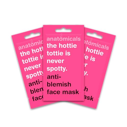 anatomicals Anatomicals Anti Blemish Beauty Face Mask 15ml - The Hottie Tottie is Never Spotty, Face Masks Skincare Bundle, 3 Pack