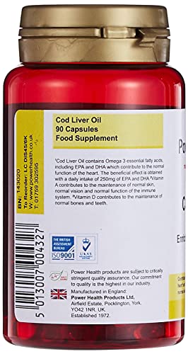 POWER HEALTH Power Health Cod Liver Oil Caps 90 caps