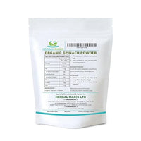 Herbal Magic's Organic Spinach Powder Green Superfood for Smoothies,Juice, Baking Free from Fillers & preservatives of&G Organic Certified (200g (Pack of 1))