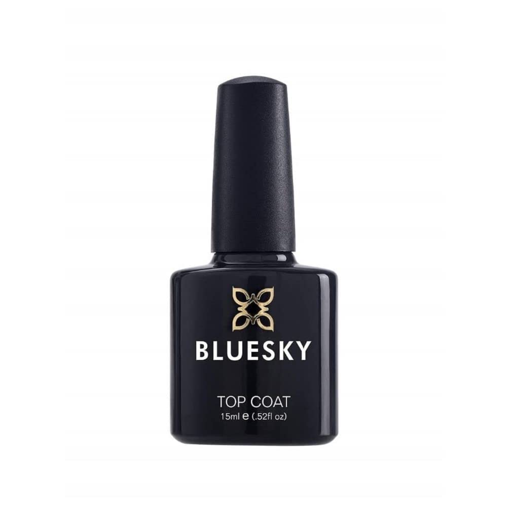 BLUESKY Bluesky Gel Nail Polish, Top Coat, 15 ml (Requires Curing Under UV/LED Lamp)