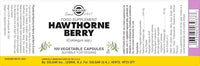 Solgar Hawthorne Berry Vegetable Capsules - Pack of 100 - Powdered Extract - Vegan, Vegetarian, Kosher