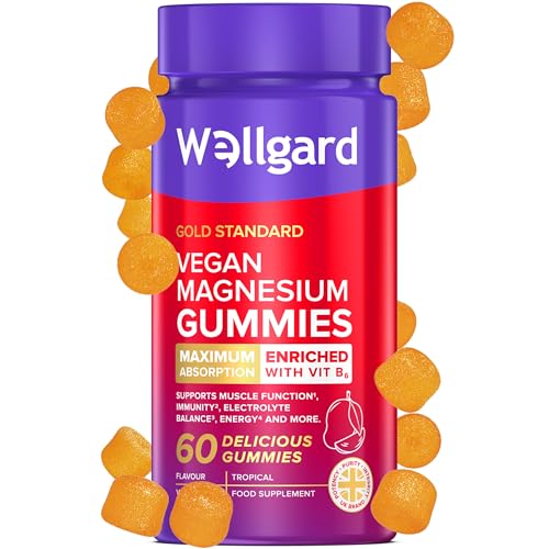Wellgard Magnesium Gummies – Vegan Magnesium Gummies, Supports Muscle, Immunity, Electrolyte Balance, and Energy
