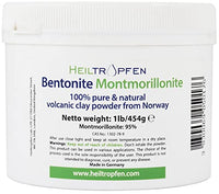 Bentonite Montmorillonite powder | 1 Pound - 454 g | ULTRA FINE | Montmorillonite content 95% | Natural Mineral Dust | Heiltropfen®