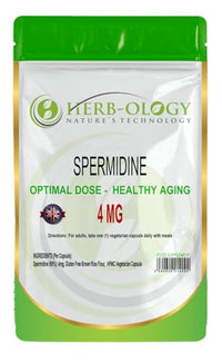 Herb-ology.co.uk Nature's Technology HB Spermidine Supplements | 60 High Strength Spermidine Capsules - 4mg per Serving | Spermidine Supplements for Women & Men | Non-GMO,Gluten & Allergen Free | Made in The UK