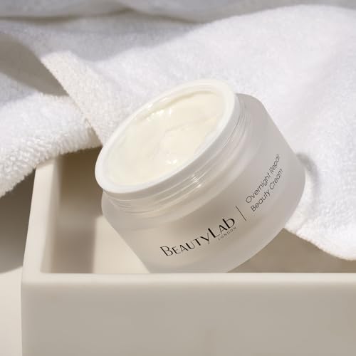 BEAUTYLAB BeautyLab Overnight Repair Beauty Cream 50ml | Anti-Ageing Night Moisturising Cream with Peptides and Vitamins A, C, & E | Hydrating, Firming & Wrinkle Smoothing Night Treatment for Dry, Ageing Skin