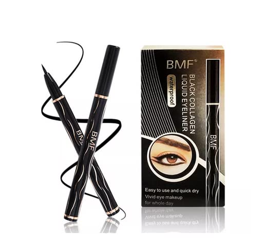 BTF BMF Black Liquid Eyeliner Sweatproof Waterproof Quick Dry Vivid Eye Long Lasting Pen Pencil