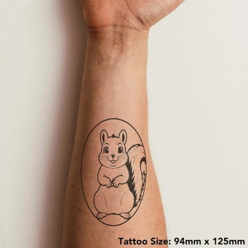 Azeeda 'Jolly Squirrel' Temporary Tattoo - Water Resistant, Skin-Safe, Non-Toxic Transfer (TO00078279)