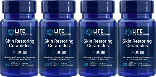 Life Extension Skin Restoring Ceramides, 30 ct (Pack of 4)