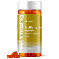 Feel Amazing Multivitamin Gummies - Comprehensive Nutrient Support - Vitamins & Minerals - Strawberry Flavour, Halal, 60 Gummies, 2-Month Supply (1)