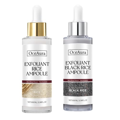 IZBEAUVO Rice Ampoule Duo White rice ampoule+Black rice ampoule Soft Exfoliating Face and Body Scrub Dead Skin Cells