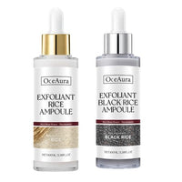 IZBEAUVO Rice Ampoule Duo White rice ampoule+Black rice ampoule Soft Exfoliating Face and Body Scrub Dead Skin Cells