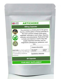 Your Best Supplement Artichoke Capsules Premium Quality,High Strength (Pure no additives) (60)