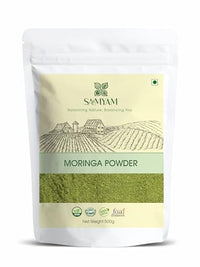 SAMYAM Moringa Leaves Powder - 500g Pack | Superfood Supplement, Plant-Based Nutrition