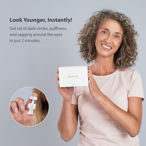 Dermz AGELXR - Instant Wrinkle Remover - Quickly Tightens Wrinkles, Fine Lines and Diminishes Puffy Eyes. Instant Facelift Serum - Anti-Aging Formula - 10 Vials x 0.6ml
