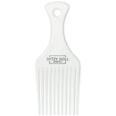 Ditzy Doll DITZY DOLL AFRO COMB WHITE - Smooth Anti Frizz Detangling Styling African Hair Men Women Pick Hair