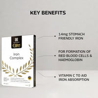Healthspan Elite Iron Complex 14mg (120 Tablets) | for Healthy Blood, Energy & Immunity | Stomach Friendly Iron | with Vitamin C to Aid Iron Absorption | Informed Sport Accredited | Vegan