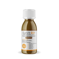 SunVit-D3 Vitamin D3 3000IU Oral Solution - Vitamin D for Kids | Cholecalciferol Vitamin D Drops Baby | Supports Bone, Teeth, Muscle & Immune System | Vitamin D Drops for Kids (50ml Orange Flavor)