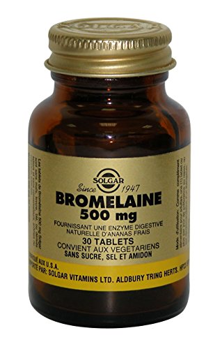 Solgar Bromelain 300 mg Tablets - Pack of 60 - Nutritional Enzyme - Supports Sinus Pain and Swelling - Vegan, Gluten Free and Kosher