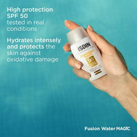 ISDIN Fusion Water Magic SPF50 50ml | Daily facial sun cream | Ultra-light texture (Pack of 1)