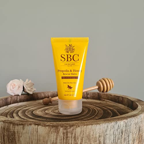 SBC Skincare Propolis & Honey Rescue Balm - 50ml | Versatile And Soothing Balm | Multi-Purpose, Rapid Relief Balm